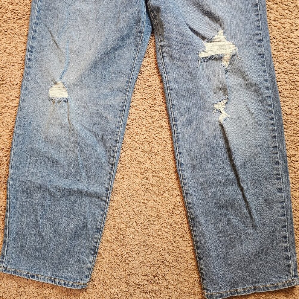 Old Navy High Rise OG Loose Jeans Womens 14 34x29 Stretch Denim Distressed - Picture 9 of 12